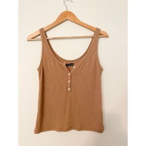Abercrombie & Fitch Brown Ribbed Tank Top